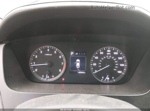 5NPE34AFXHH556984 2017 HYUNDAI SONATA Blue უკანა სავარძლების ხედი