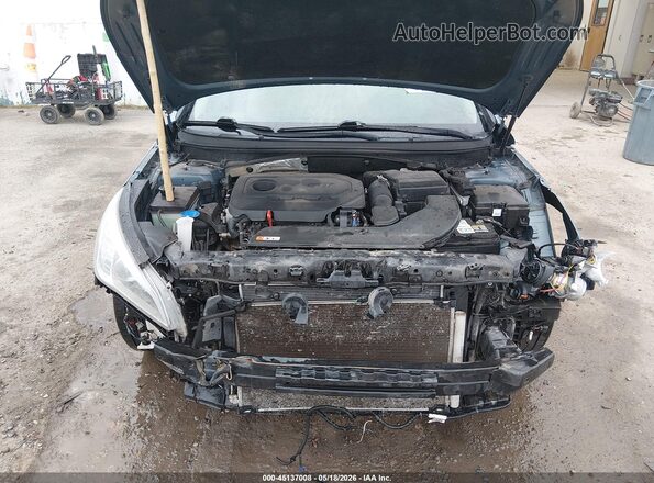 5NPE34AFXHH556984 2017 HYUNDAI SONATA Blue უკანა ხედი