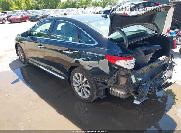 5NPE34AFXHH578807 2017 HYUNDAI SONATA Black Trasero izquierdo