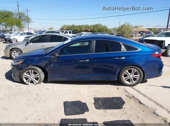5NPE34AFXJH622780 2018 HYUNDAI SONATA Blue Widok wnętrza z tyłu