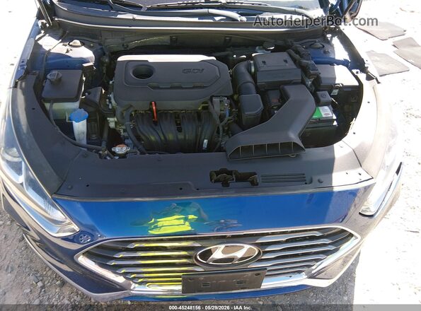 5NPE34AFXJH622780 2018 HYUNDAI SONATA Blue Widok z tyłu