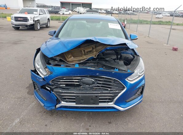 5NPE34AFXJH659277 2018 HYUNDAI SONATA Blue ხელსაწყოთა პანელის ხედი