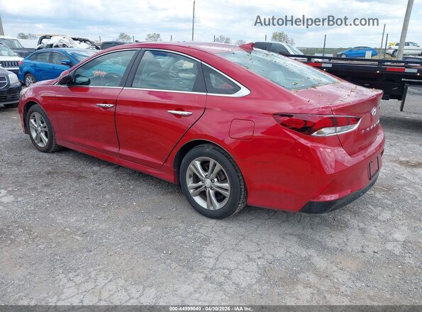 5NPE34AFXKH755735 2019 HYUNDAI SONATA Red უკანა მარცხენა