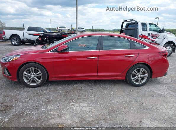 5NPE34AFXKH755735 2019 HYUNDAI SONATA Red სალონის 360-გრადუსიანი ხედი