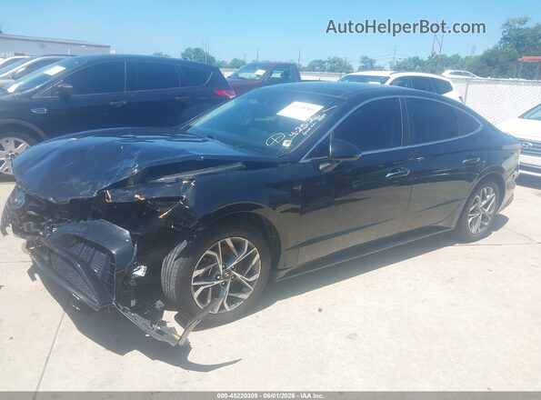 5NPEF4JA2LH053874 2020 HYUNDAI SONATA Black Vista tres cuartos delantera izquierda