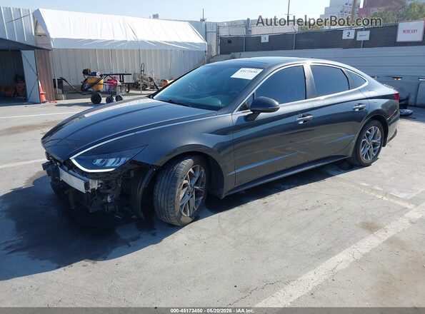 5NPEF4JA3LH057478 2020 HYUNDAI SONATA Black Vista tres cuartos delantera izquierda