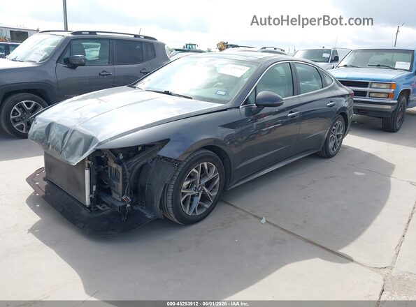 5NPEF4JA9LH001772 2020 HYUNDAI SONATA Gray Vista tres cuartos delantera izquierda