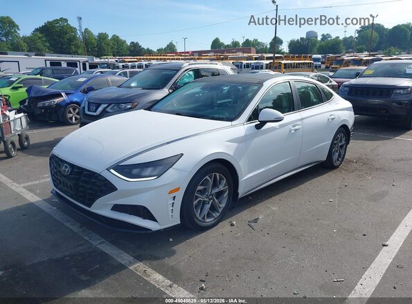 5NPEF4JAXMH110937 2021 HYUNDAI SONATA White Передня ліва чверть