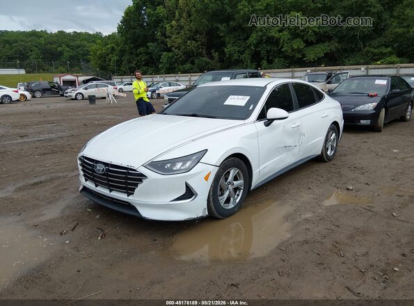 5NPEG4JA2LH046145 2020 HYUNDAI SONATA Белый Передняя левая четверть