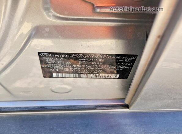 5NPEG4JA2MH125221 2021 HYUNDAI SONATA Silver 