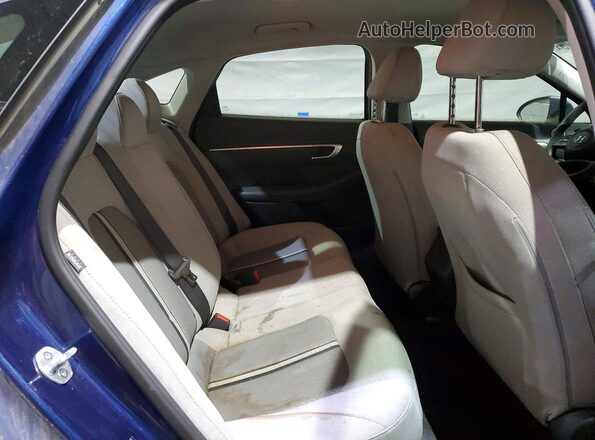 5NPEG4JAXMH073921 2021 HYUNDAI SONATA Blue Rear seats view