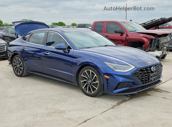 5NPEH4J22MH071828 2021 HYUNDAI SONATA Blue წინა მარჯვენა