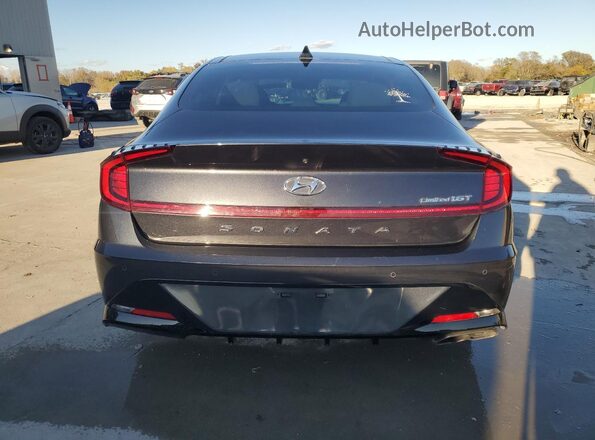 5NPEH4J23LH007280 2020 HYUNDAI SONATA Gray უკანა ხედი