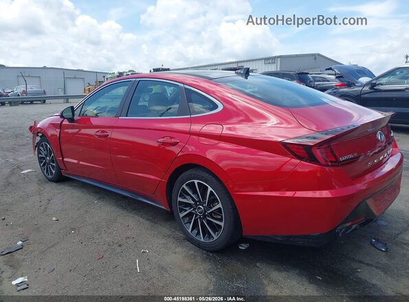 5NPEH4J25MH073346 2021 HYUNDAI SONATA Red 