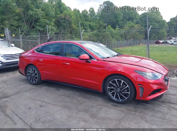 5NPEH4J25MH073346 2021 HYUNDAI SONATA Red 