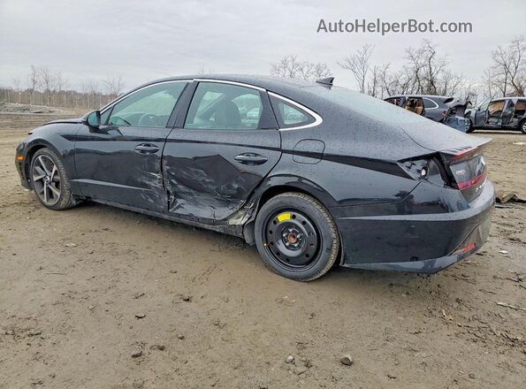 5NPEJ4J25MH112781 2021 HYUNDAI SONATA Черный Задняя левая четверть