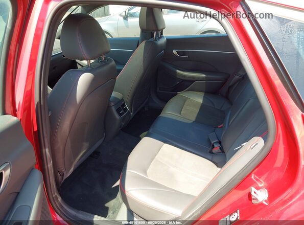 5NPEJ4J27NH140650 2022 HYUNDAI SONATA Red Vista de la etiqueta del VIN