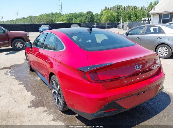 5NPEJ4J27NH140650 2022 HYUNDAI SONATA Red Trasero izquierdo