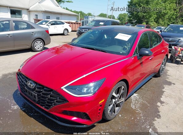 5NPEJ4J27NH140650 2022 HYUNDAI SONATA Red Vista tres cuartos delantera izquierda