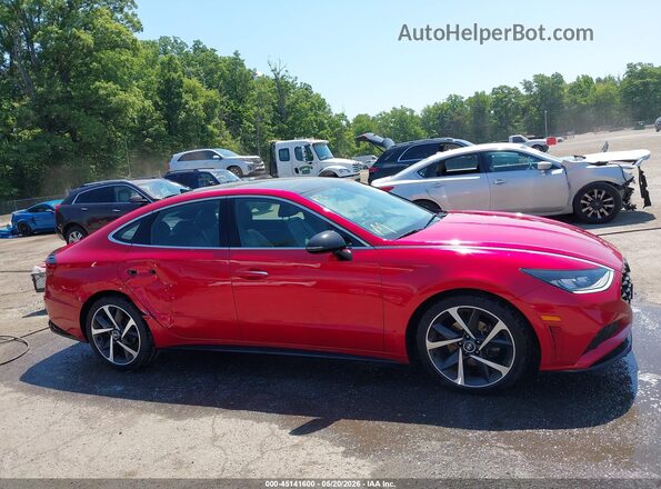 5NPEJ4J27NH140650 2022 HYUNDAI SONATA Red Vista interior trasera
