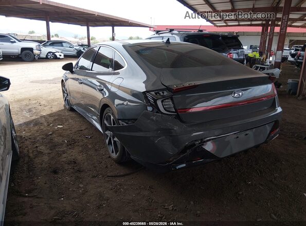 5NPEJ4J2XMH081205 2021 HYUNDAI SONATA Gray Հետևի ձախ