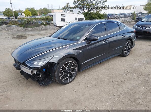 5NPEK4JC0MH108269 2021 HYUNDAI SONATA Gray Передня ліва чверть