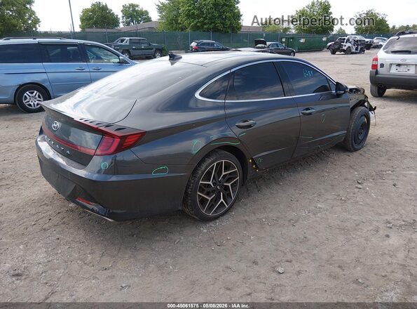5NPEK4JC0MH108269 2021 HYUNDAI SONATA Gray Задня права чверть