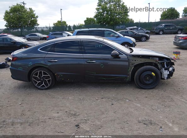 5NPEK4JC0MH108269 2021 HYUNDAI SONATA Gray Вид задньої частини салону