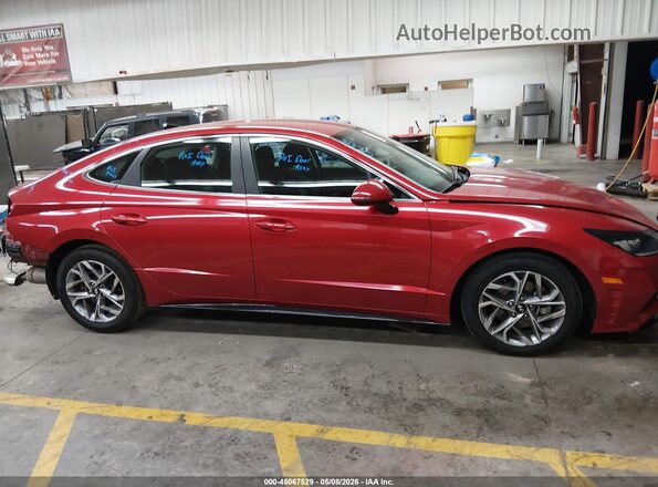 5NPEL4JA1MH088318 2021 HYUNDAI SONATA Red Սալոնի 360 աստիճան տեսք