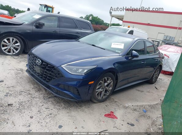 5NPEL4JA6MH128246 2021 HYUNDAI SONATA Blue Przód lewy