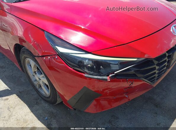 5NPLL4AG5MH049484 2021 HYUNDAI ELANTRA Red Вид спереду