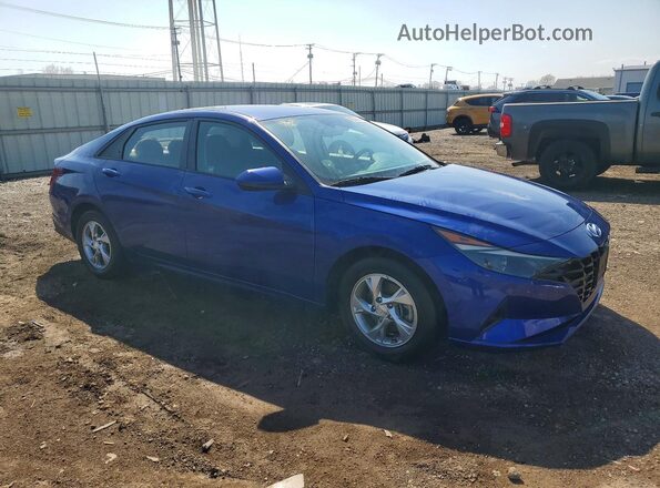 5NPLL4AG8MH015054 2021 HYUNDAI ELANTRA Blue Przód prawy