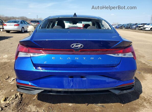 5NPLL4AG8MH015054 2021 HYUNDAI ELANTRA Blue Widok z tyłu