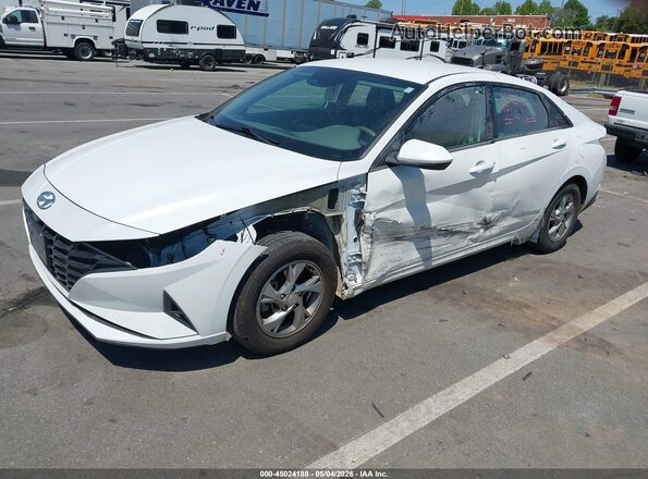 5NPLL4AG8MH047096 2021 HYUNDAI ELANTRA Белый Передняя левая четверть