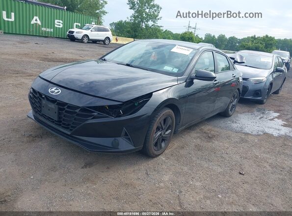5NPLM4AG2MH002426 2021 HYUNDAI ELANTRA Черный Передняя левая четверть