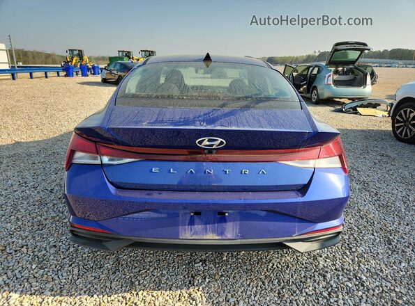 5NPLM4AG4MH024976 2021 HYUNDAI ELANTRA Blue უკანა ხედი