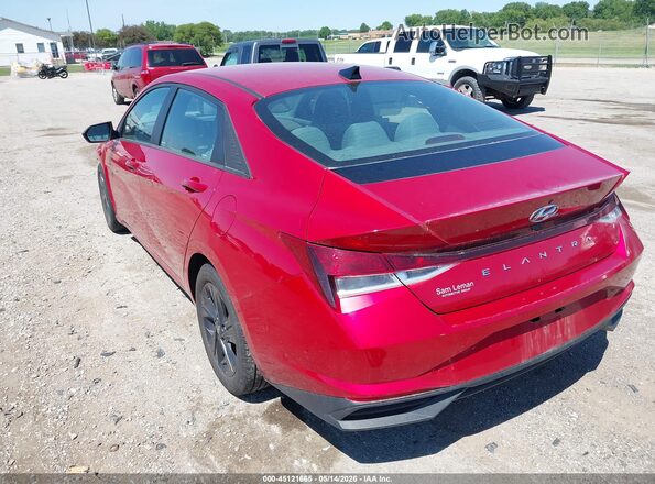 5NPLM4AG4MH045505 2021 HYUNDAI ELANTRA Red Rear left