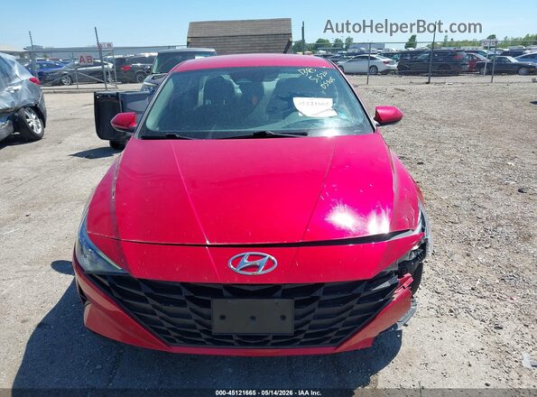 5NPLM4AG4MH045505 2021 HYUNDAI ELANTRA Red Rear interior view