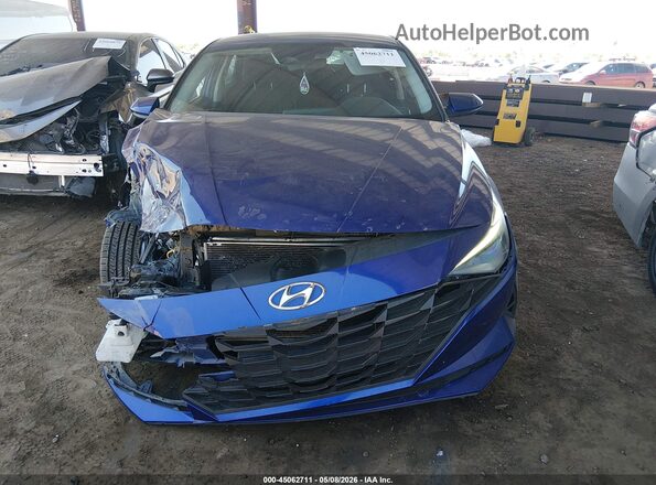 5NPLM4AG5MH047764 2021 HYUNDAI ELANTRA Blue Սարքավորումների վահանակի տեսք