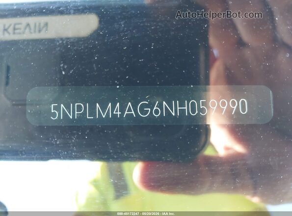 5NPLM4AG6NH059990 2022 HYUNDAI ELANTRA Blue 