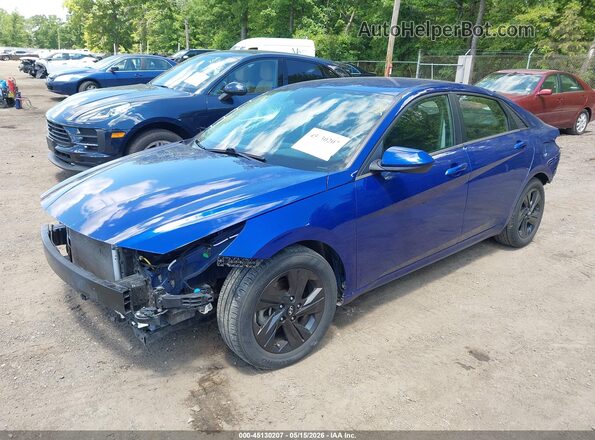 5NPLM4AG8NH064530 2022 HYUNDAI ELANTRA Синий Передняя левая четверть