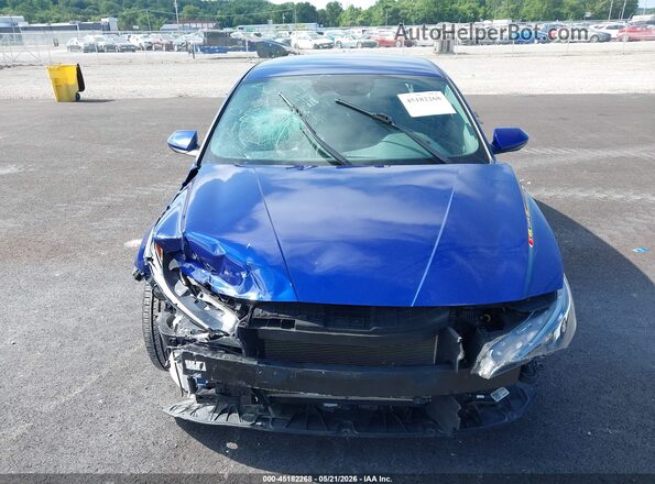 5NPLM4AG8NH070232 2022 HYUNDAI ELANTRA Blue უკანა სალონის ხედი