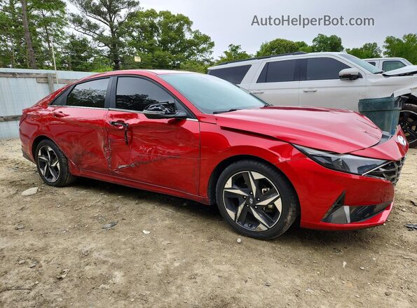 5NPLN4AG0MH043618 2021 HYUNDAI ELANTRA Red 