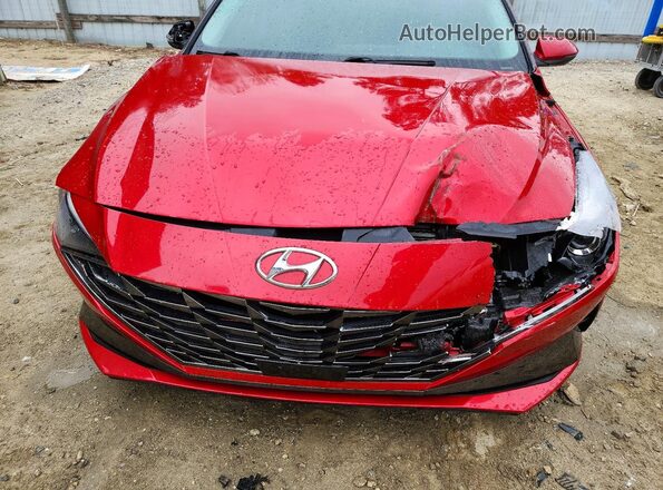 5NPLN4AG0MH043618 2021 HYUNDAI ELANTRA Red 