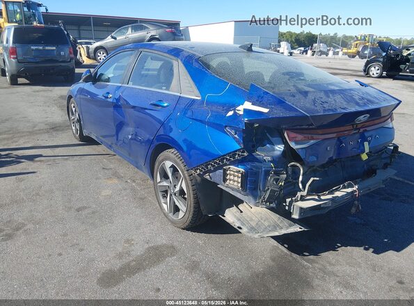 5NPLN4AG5NH067205 2022 HYUNDAI ELANTRA Blue Հետևի ձախ