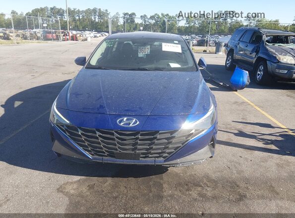 5NPLN4AG5NH067205 2022 HYUNDAI ELANTRA Blue Սարքավորումների վահանակի տեսք