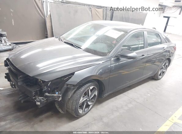 5NPLN4AG9MH022847 2021 HYUNDAI ELANTRA Gray წინა მარცხენა ხედი სამი მეოთხედიდან