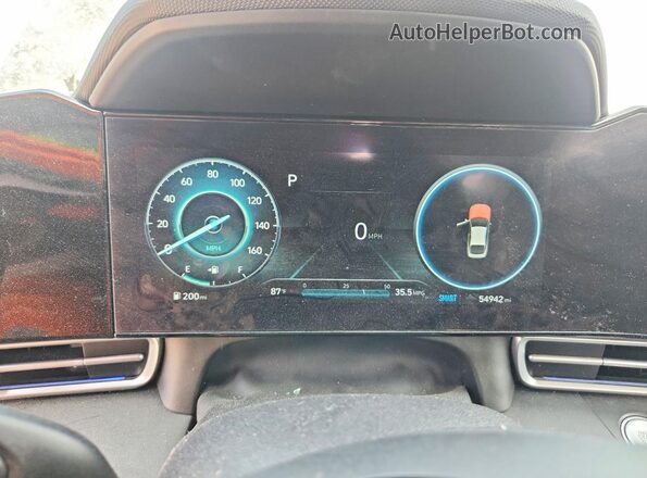 5NPLP4AG2NH072114 2022 HYUNDAI ELANTRA Black ხელსაწყოთა პანელის ხედი
