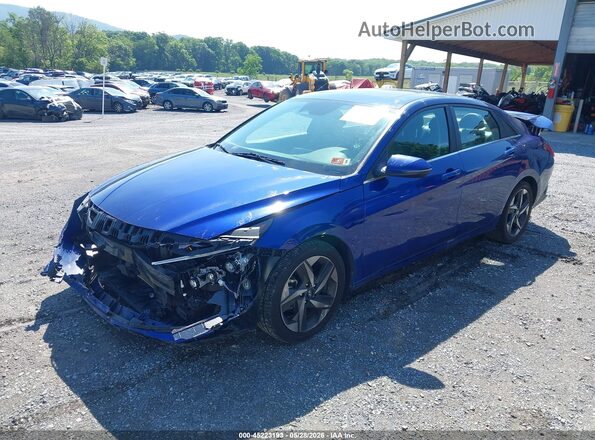 5NPLP4AG7NH068477 2022 HYUNDAI ELANTRA Blue Front left