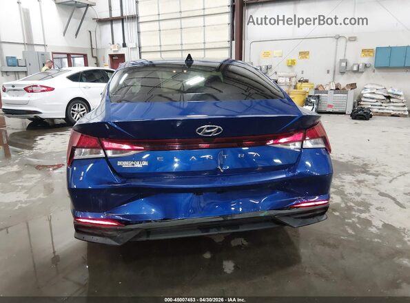 5NPLS4AG2MH052426 2021 HYUNDAI ELANTRA Blue Front view